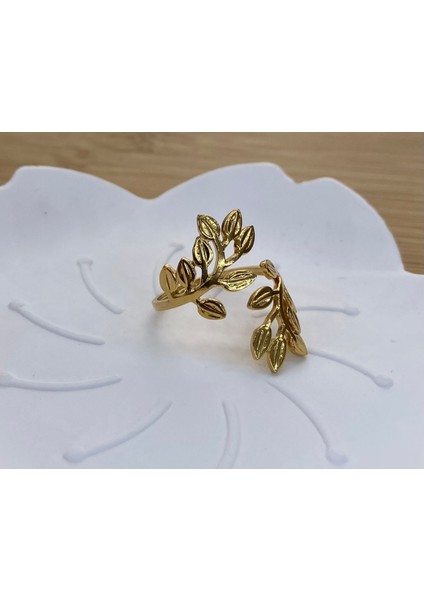 Çelik Gold Renk Ayarlanabilir Yüzük