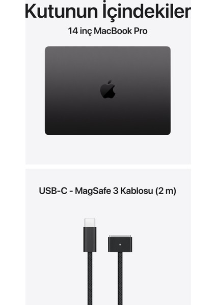 MacBook Pro M5 16GB 512GB SSD macOS 14" Taşınabilir Bilgisayar Uzay Siyahı MDE04TU/A