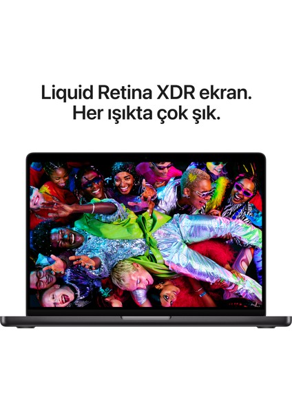 MacBook Pro M5 16GB 512GB SSD macOS 14" Taşınabilir Bilgisayar Uzay Siyahı MDE04TU/A