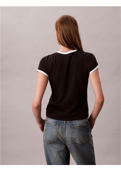 Ck LV047D208G Ss 1968 Graphıc Baby Tee Kadın Tshırt fırsatları