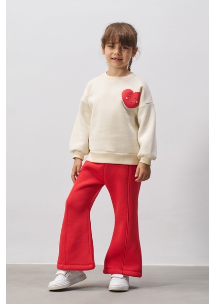 Love You Baskılı Şardonlu Kız Çocuk Takım fiyatları