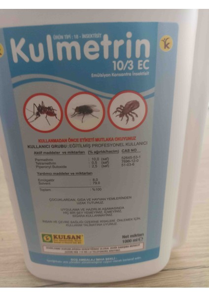 Kulmetrin 10/3 Ec Bit, Sivrisinek ve Kara Sinek Ilacı 1 Lt fiyatları