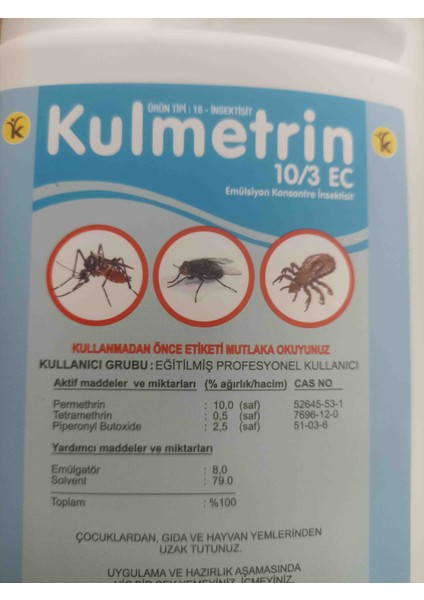 Kulmetrin 10/3 Ec Bit, Sivrisinek ve Kara Sinek Ilacı 1 Lt modelleri