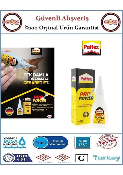 Süper Hızlı Yapıştırıcı - 15GR - Orjinal Ürün