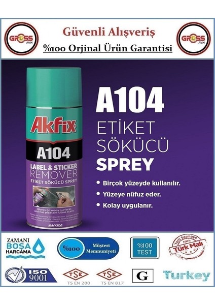 Etiket Bant Sökücü Sprey - 200ML - Orjinal Ürün