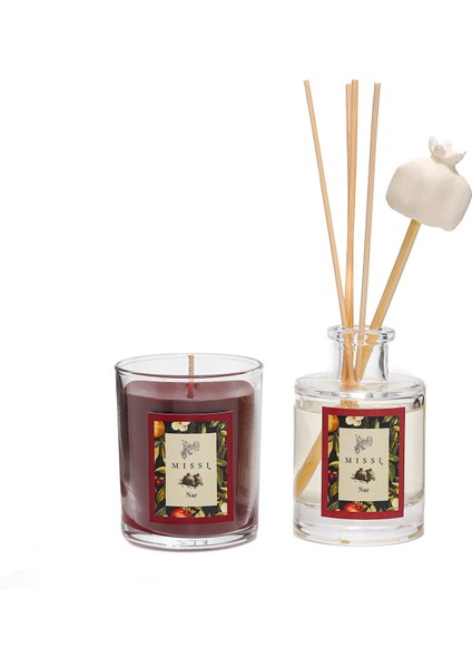 Yılbaşı Nar Hediye Seti (Oda Kokusu&vegan Mum) modelleri