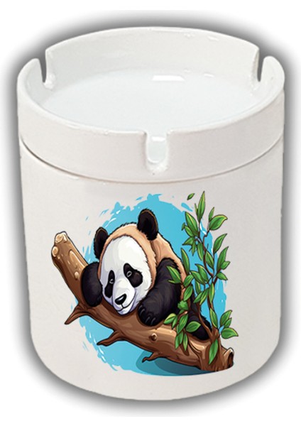 Daldaki Panda Baskılı Küllük Kül Tablası