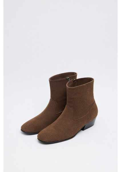 Bot 2512 - Dikiş Detaylı Acı Kahve Süet Kadın Bot fırsatları