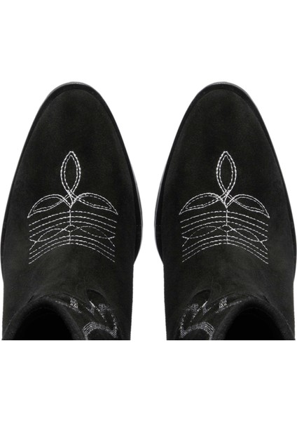 Siyah Hakiki Süet Deri Kadın Casual Bot - K23K1BT66943-A01