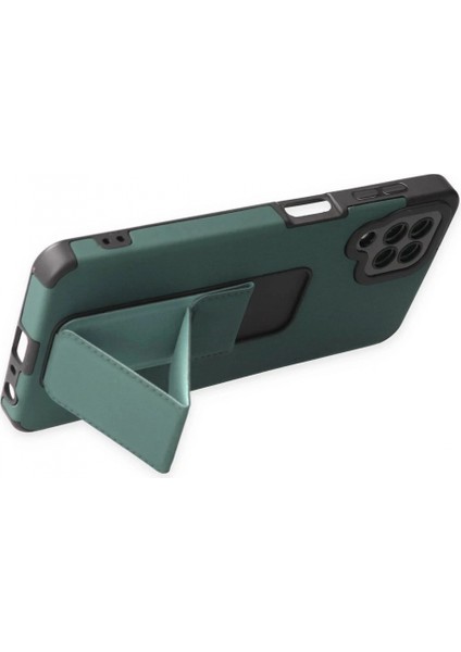 Samsung Galaxy A22 Kılıf Mega Standlı Silikon - Yeşil fırsatları