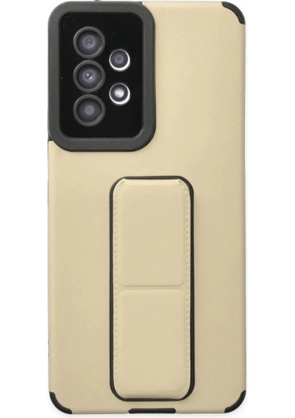 Samsung Galaxy A53 5g Kılıf Mega Standlı Silikon - Gold