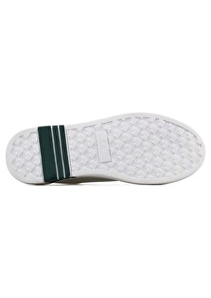 Kadın Sneaker Beyaz Renk Suni Deri Düz Taban ve Bağcıklı Model