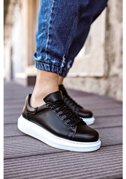 Ch257 Ipekyol Siyah Erkek Ayakkabı Suni Deri Beyaz Taban fiyatları