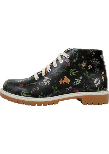 Kadın Vegan Deri Siyah Fermuarlı Kısa Bot - Hedge-Hug Tasarım modelleri