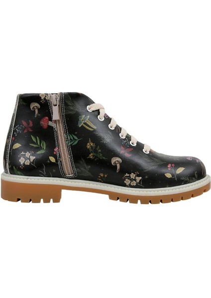 Kadın Vegan Deri Siyah Fermuarlı Kısa Bot - Hedge-Hug Tasarım fırsatları