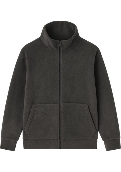 Erkek Antrasit Polar Full Zip Fermuarlı Antrasit Erkek Polar Antrasit Polar