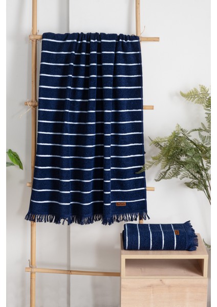 2'li Havlu Seti Elegance Lacivert