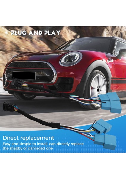 Mini F54 Clubman Ingiltere Union Jack Için 2x Retrofit Lcı LED Kayalı Işık Kablo Adaptörü (Yurt Dışından) indirimleri