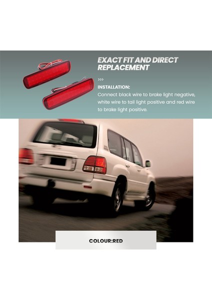 Araba LED Arka Tampon Reflektörü Fren Işık Kuyruğu Toyota Land Cruiser 100/CYGNUS LX470 Için Lamba (Yurt Dışından) indirimleri