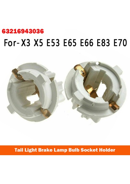 5pcs Araba Arka Kuyruk Işık Fren Lambası Tutucu P21W Ampul Soket Tutucu 63216943036 For-Bmw X3 X5 E53 E65 E66 E83 E70 (Yurt Dışından) fırsatları