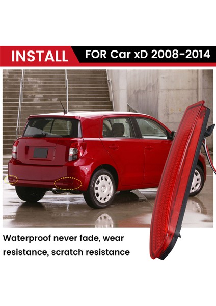 Araba LED Arka Tampon Reflektör Işık Fren Işık Kuyruk Lambası 81910-13022 81920-13022 Scion Xd 2008-2014 (Yurt Dışından) fırsatları