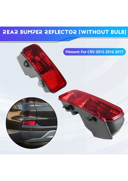 Sol Sağ Arka Tampon Reflektör Arka Sis Fog Lambası Honda Crv 2015 2016 2017 Rm1 Rm2 Rm3 Rm4 Sis Işığı Ampul Yok (Yurt Dışından) fırsatları