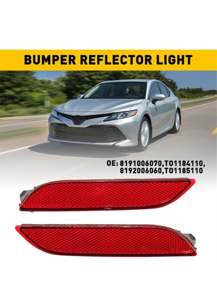 Araba Arka Tampon Reflektör Işığı TO1185110 TO1184110 Tayt Toyota Camry Için Tazmer Reflektör Işık 2018-2023 Kırmızı (Yurt Dışından) modelleri
