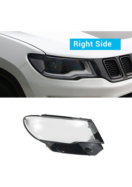 Sağ Araba Far Lens Kapağı Kafası Işık Lambası Abajur Jeep Compass 2017 2018 2019 Için Şeffaf Ön Işık Kabuğu (Yurt Dışından) fırsatları