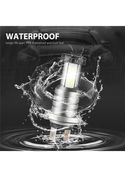 6x H7 LED Far Ampul Kiti Yüksek Düşük Işın 100W 30000LM Süper Parlak 6000K Beyaz (Yurt Dışından)