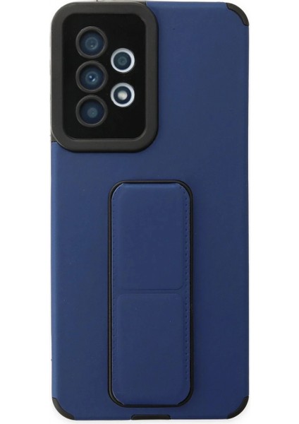 Samsung Galaxy A33 5g Kılıf Mega Standlı Silikon - Mavi