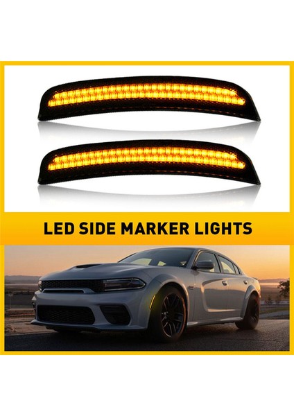 Dodge Charger 2015-2021 68214126AA Için Araba Füme Füme Lens Ön Arka Yan Işaret Lambaları Lambalar (Yurt Dışından) fırsatları