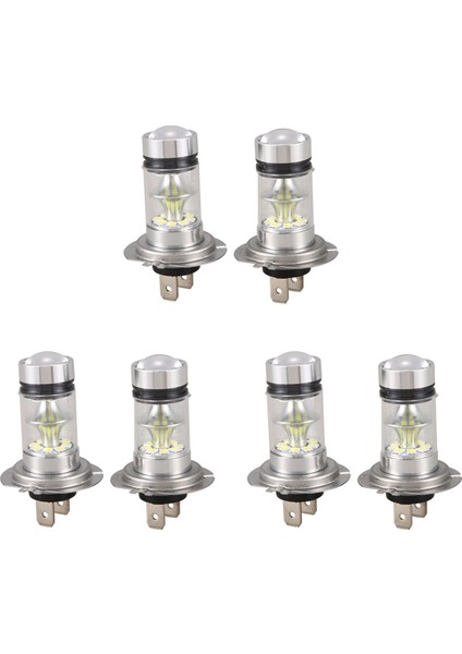 3 Çift Yüksek Güçlü LED H7 Ampul 100W 20W 20W Araba Sis Far Farlar 6000K Beyaz (Yurt Dışından)