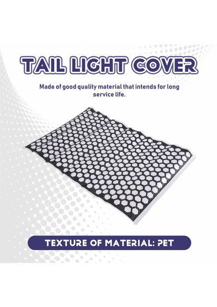 Araba Arka Kuyruk Işık Lamba Çıkartmaları Petek Tipi Çıkartma Karbon Fiber Stili 48 x 30CM (Yurt Dışından) indirimleri