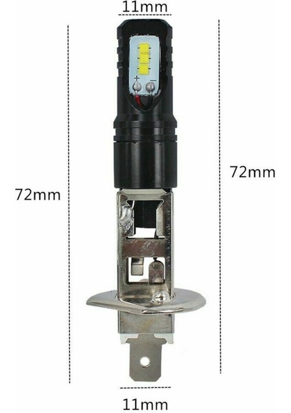 10X H1 6000K Süper Parlak Beyaz 6000LM Drl LED Far Ampul Kiti Yüksek Işın (Yurt Dışından) fırsatları