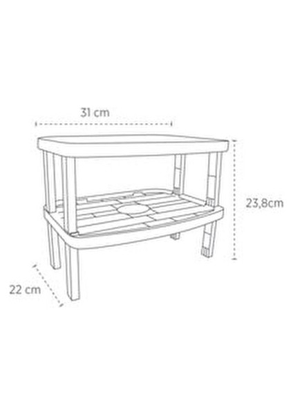 Dolap İçi Çok Katlı Raf Polipropilen Malzeme ile 22x31x14,9 cm Mutfak İçin