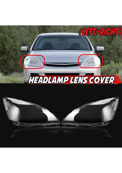 Sağ Araba Far Lens Kapağı Kafa Işık Lambası Lambası Honda Accord Için 2003-2007 Için Ön Işık Kabuğu (Yurt Dışından) fırsatları