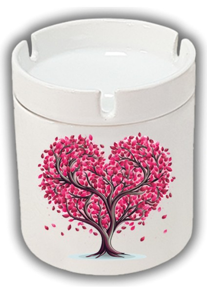 Dalları Kalp Şeklinde Ağaç Baskılı Küllük Kül Tablası