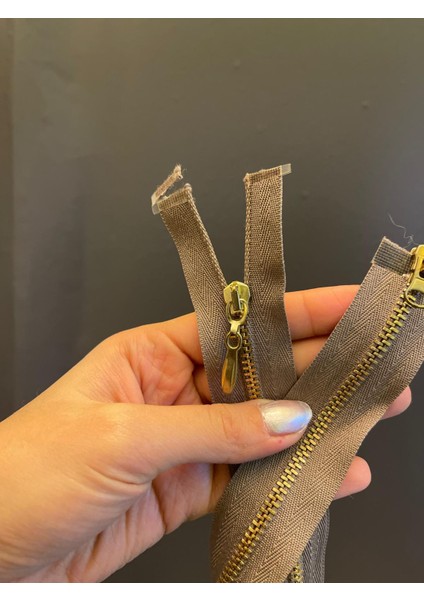 Çelik Dişli Kahverengi Fermuar 94X3 cm fiyatları