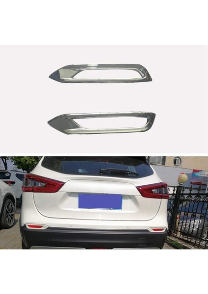 Araba Arka Sisli Kaş Kapak Çerçevesi Trim Abs Nissan Qashqai Için Chrome Dış Aksesuarlar J11 Dualis 2019 2020 (Yurt Dışından) modelleri