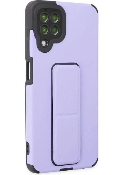 Samsung Galaxy A22 Kılıf Mega Standlı Silikon - Lila fiyatları