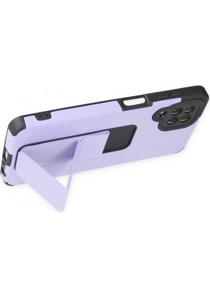 Samsung Galaxy A22 Kılıf Mega Standlı Silikon - Lila fırsatları