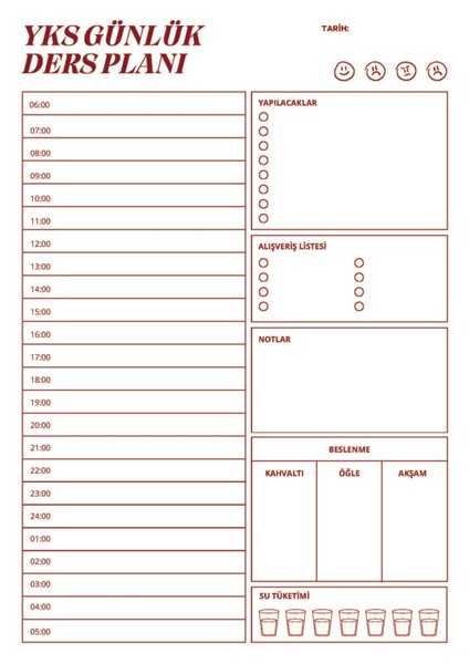 Yks Planlama Defteri-Aylık Haftalık ve Günlük Planlama- 72 sayfa spiralli fiyatları