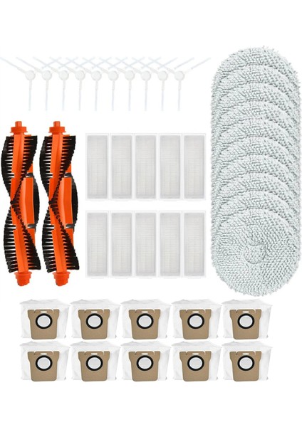 Xiaomi Mijia M30 Pro Robot Vakum Yedek Parçaları Ana Yan Fırça Filtre Mop Bez Toz Çanta Parçaları (Yurt Dışından)