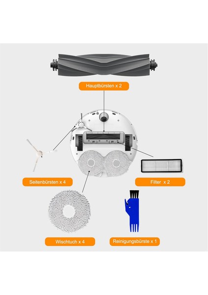 Dream L10S Için L10 Pro Ultra Ana Yan Fırça Hepa Filtre Mop Bez Torbaları Vakum Süpürge Parçaları (Yurt Dışından) fiyatları