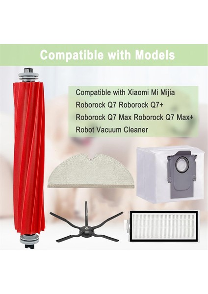 Xiaomi Roborock Için Q7 Q7+ Q7 Max Q7 Max+ Vakum Süpürge Ana Yan Fırça Hepa Filtre Mop Bez Torbaları Parçalar (Yurt Dışından) indirimleri