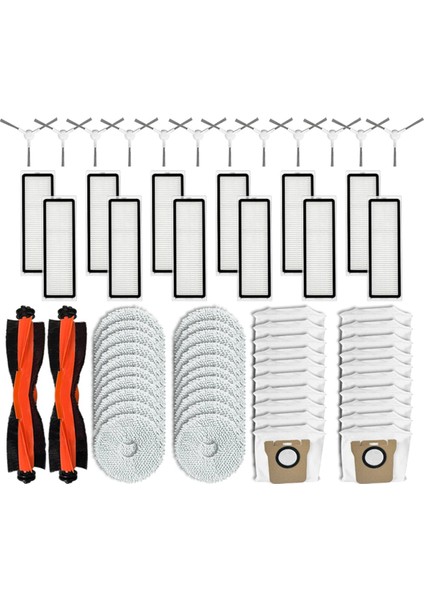 Xiaomi Robot Vakum Için X20+ X10+ / X20 Plus, X10 Plus Plus Ana Yan Fırça Hepa Filtre Mop Bez Tuz Torbaları Aksesuarlar (Yurt Dışından)