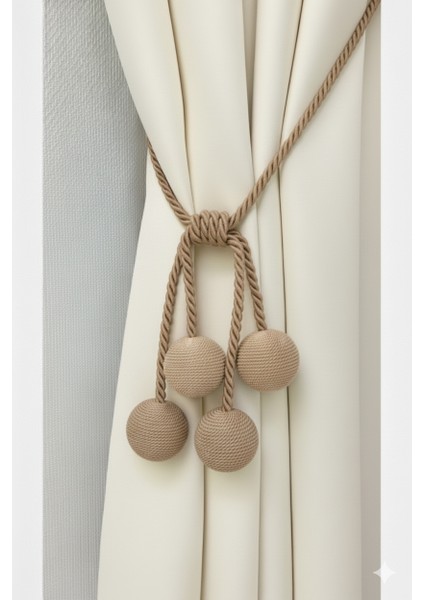 Modern Sarım 4 Toplu Braçol Kornişe Takmatik Ipli Tavan Perde aksesuarı