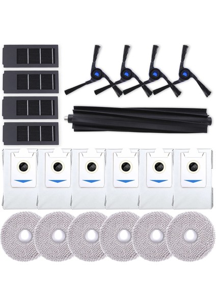 Ecovacs Deebot Için X2 Omni Robot Vakum Ana Yan Fırça Hepa Filtre Mop Bez Tuz Torbaları Aksesuarlar (Yurt Dışından)