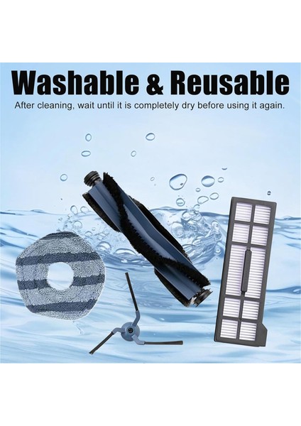 Eufy X10 Pro Omni Robot Vakum Ana Fırça Yan Fırça Filtre Mop Bez Toz Çantası Için Uyumlu Vakum Aksesuarları (Yurt Dışından) modelleri