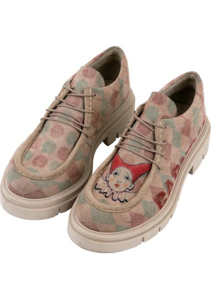 Kadın Vegan Krem Loafer - Carnival Tasarım